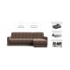 Угловой диван BOSS Sleep 160 велюр Monolit мокко