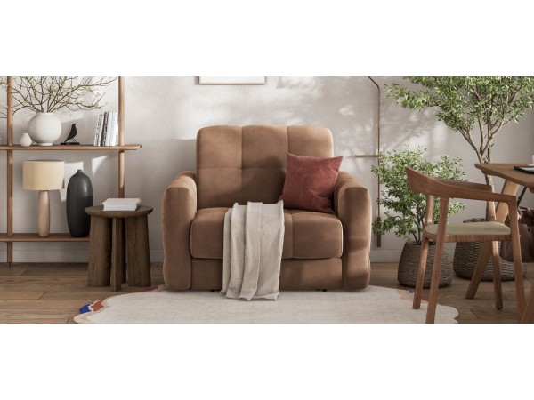 Кресло-кровать BOSS Sleep Велюр Monolit мокко