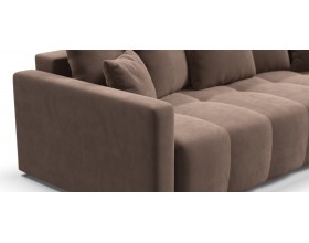 Босс Тренд угловой диван Велюр Монолит мокко