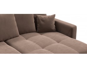 Босс Тренд угловой диван Велюр Монолит мокко