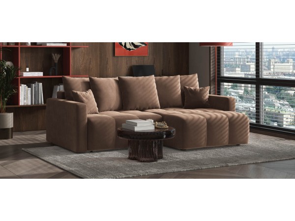 Угловой диван BOSS TREND Велюр Monolit мокко