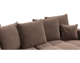 Босс Тренд угловой диван Велюр Монолит мокко