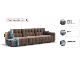 Босс ХО Макс диван Велюр Монолит мокко