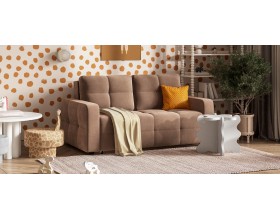 Денди двухместный диван Велюр Монолит мокко