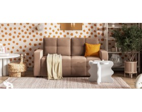 Денди двухместный диван Велюр Монолит мокко