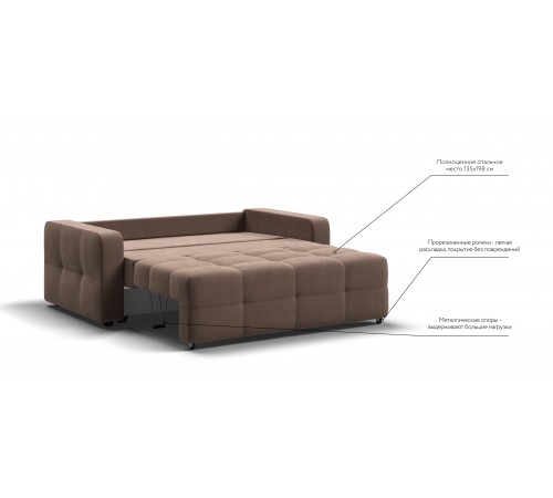 Диван Dandy Compact велюр Monolit мокко Диван Dandy Compact велюр Monolit мокко