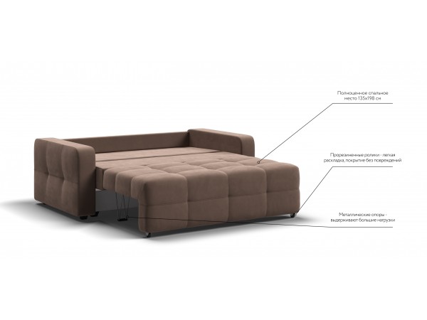 Диван Dandy Compact велюр Monolit мокко