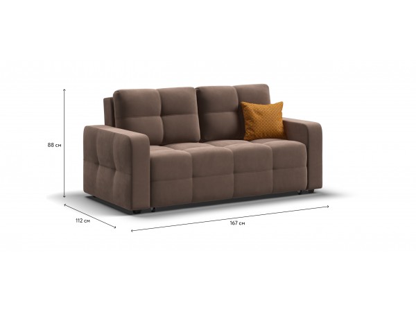 Диван Dandy Compact велюр Monolit мокко