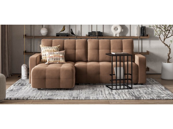 Угловой диван Dandy euro SE велюр Monolit мокко