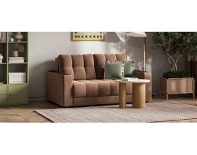 Босс двухместный диван Велюр Монолит мокко