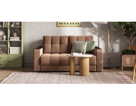 Босс двухместный диван Велюр Монолит мокко