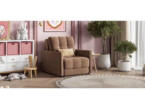 Кресло-кровать BOSS LOFT велюр Monolit мокко