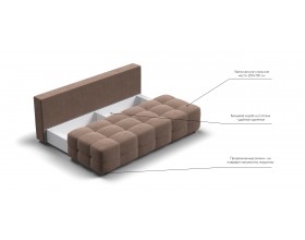 Денди Мини диван Велюр Монолит мокко