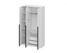 Шкаф Берген ПРО ШК-1200 (ящики + полки) белое дерево
