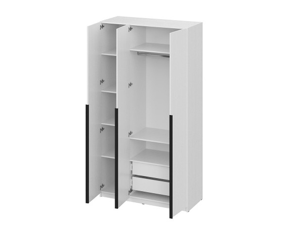 Шкаф Берген ПРО ШК-1200 (ящики + полки) белое дерево