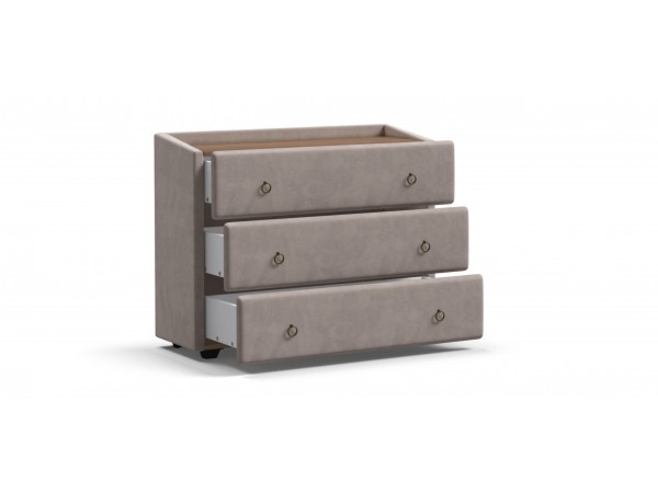 Комод BOSS Classic велюр MONOLIT Латте, Орех Селект