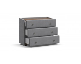 Комод Босс Классик Велюр Монолит сталь, Орех селект