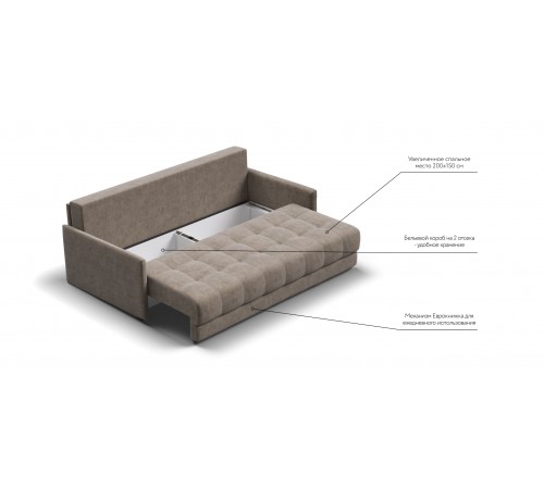 Диван BOSS 2.0 LOFT Велюр Royal тауп NEW