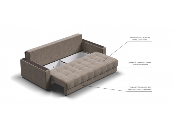 Диван BOSS 2.0 Велюр Роял тауп