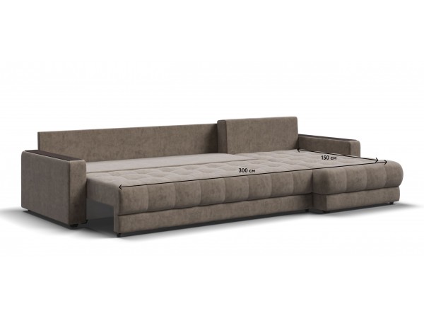 Диван угловой BOSS 3.0 MAX Велюр Роял тауп