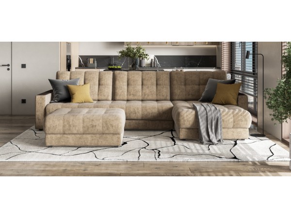 Диван угловой BOSS 3.0 MAX Велюр Роял тауп