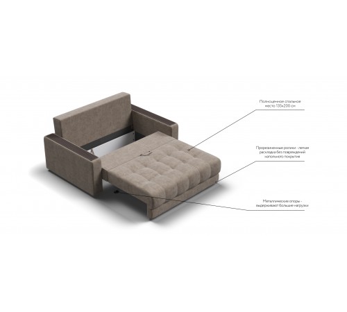Диван BOSS Compact Велюр Royal тауп NEW