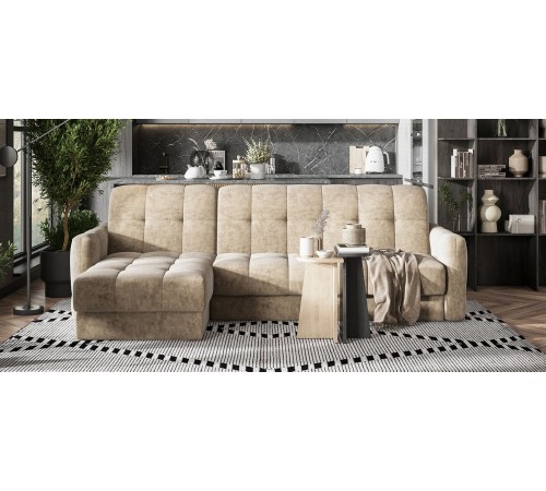 Угловой диван BOSS Sleep 160 Велюр Royal тауп NEW