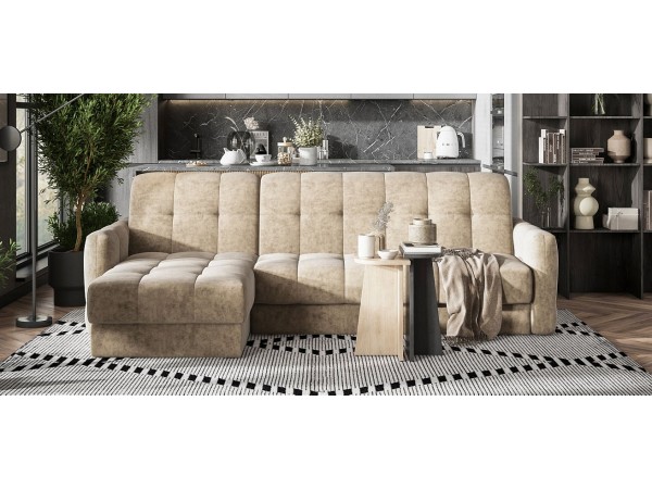 Диван угловой BOSS Sleep 160 Велюр Роял тауп