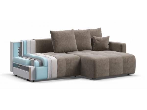 Диван угловой BOSS TREND Велюр Роял тауп