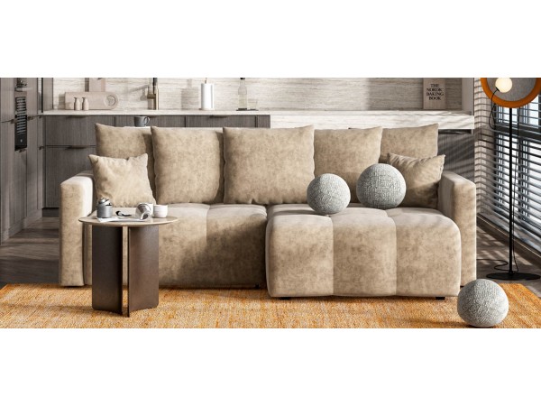 Диван угловой BOSS TREND Велюр Роял тауп