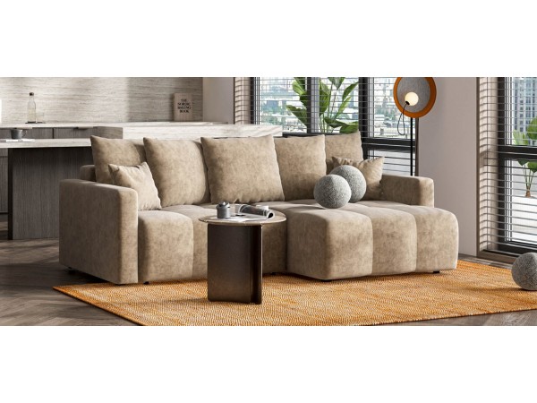 Диван угловой BOSS TREND Велюр Роял тауп