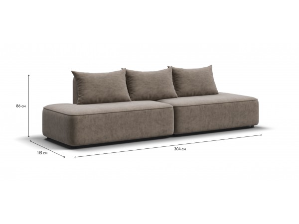 Диван KING TWIN Велюр Роял тауп