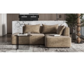 Кинг Твин угловой диван Велюр Роял тауп