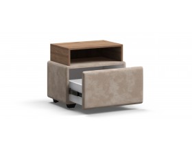 Тумба Босс Велюр Алькантара пепел, Орех селект