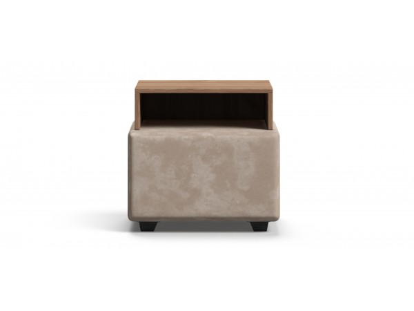 Тумба BOSS Alkantara пепел, Орех Селект