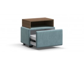 Тумба Босс Велюр Монолит аква, Орех селект