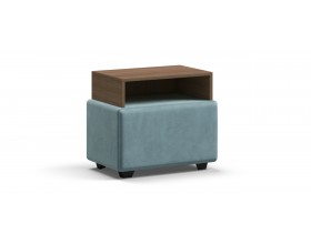 Тумба Босс Велюр Монолит аква, Орех селект