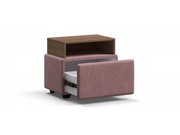 Тумба BOSS велюр MONOLIT Rose, Орех Селект