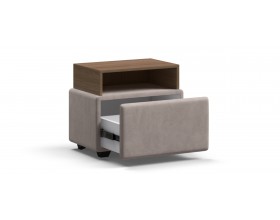 Тумба Босс Велюр Монолит латте, Орех селект