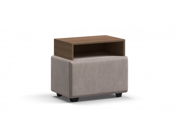 Тумба BOSS велюр MONOLIT Латте, Орех Селект