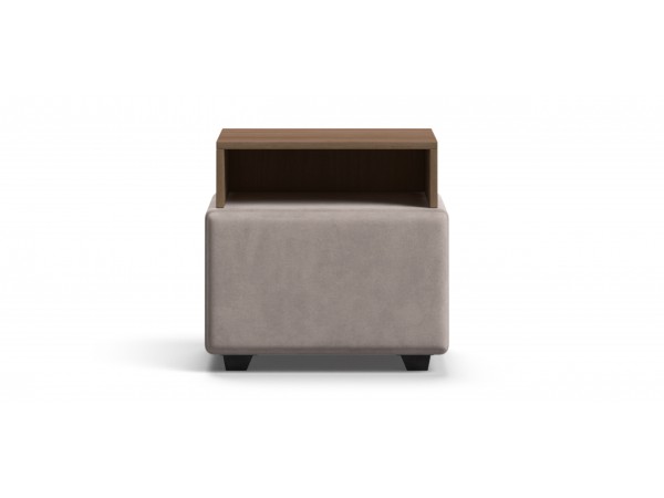 Тумба BOSS велюр MONOLIT Латте, Орех Селект