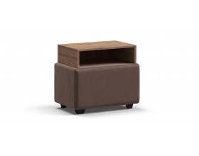 Тумба Босс Велюр Монолит мокко, Орех селект