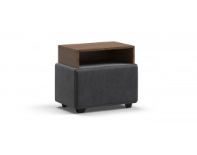 Тумба Босс Велюр Монолит серый, Орех селект