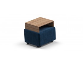 Тумба Босс Велюр Монолит синий, Орех селект