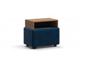 Тумба Босс Велюр Монолит синий, Орех селект