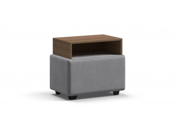 Тумба BOSS велюр MONOLIT Сталь, Орех Селект