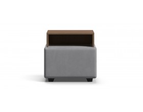 Тумба BOSS велюр MONOLIT Сталь, Орех Селект