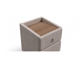Тумба BOSS CLASSIC Велюр Монолит латте, Орех селект