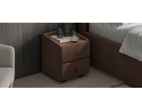 Тумба BOSS CLASSIC Велюр Монолит мокко, Орех селект