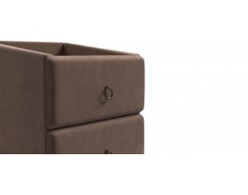 Тумба BOSS CLASSIC Велюр Монолит мокко, Орех селект